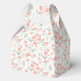 Caja Para Regalos Dulce crema floral y Boda rosado