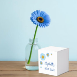 Caja Para Regalos Dulce de Despedida Floral de Margaritas Azules