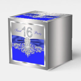 Caja Para Regalos Dulce de Diamante Azul Real 16