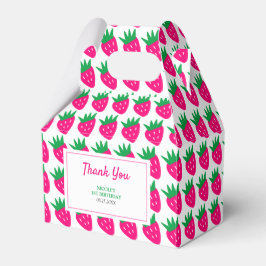 Caja Para Regalos Dulce Día de Aniversario Rosa de Fresa Cuta Gracia