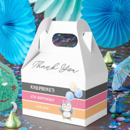 Caja Para Regalos Dulce dulce pingüino Chica de cumpleaños
