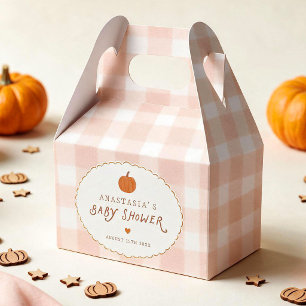 Caja Para Regalos Dulce Fiesta de Bebé de Cuadros de Calabacita