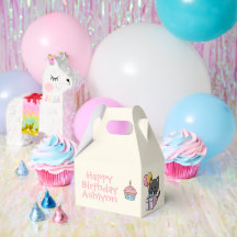 Dulce fiesta de cumpleaños del gato negro de Kawai