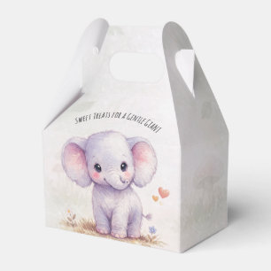 Caja Para Regalos Dulce Gigante Elefante Morado Safari Baby Shower