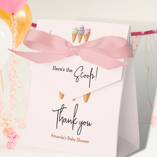 Caja Para Regalos Dulce helado verano aquí Scoop Baby Shower (Subido por el creador)