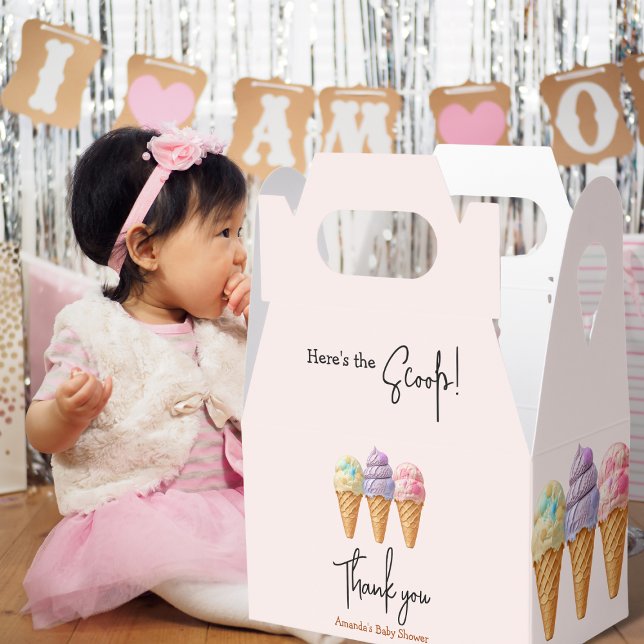 Caja Para Regalos Dulce helado verano aquí Scoop Baby Shower (Subido por el creador)