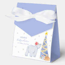 Dulce Invierno Santa Oso Polar Baby Shower 
