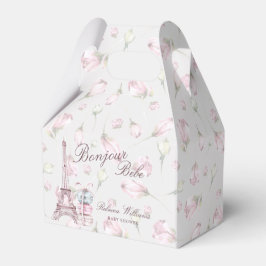 Caja Para Regalos Dulce Macaron Bonjour Bebe Paris Ducha bebé