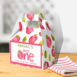 Caja Para Regalos Dulce primer cumpleaños de fresa