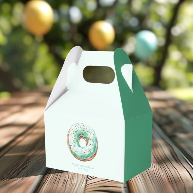Caja Para Regalos Dulce tiempo Pastel Verde Donut Cumpleaños (Subido por el creador)