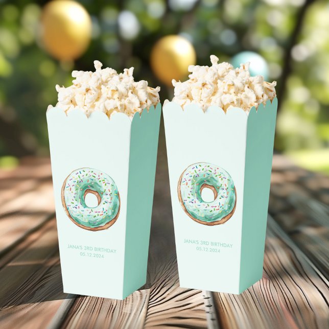 Caja Para Regalos Dulce tiempo Pastel Verde Donut Cumpleaños (Subido por el creador)