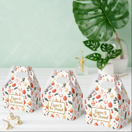 Caja Para Regalos Dulces y adornos Patrón brillante de Navidad