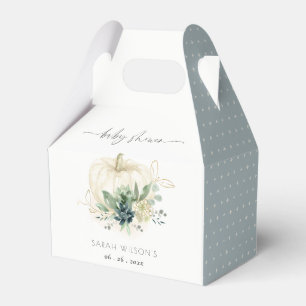 Caja Para Regalos Dusky Blue Verde Suculento Pumpkin Baby Shower