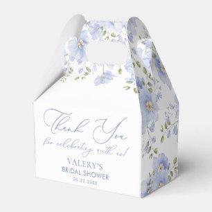 Caja Para Regalos Duste Blue Floral Bridal Shower