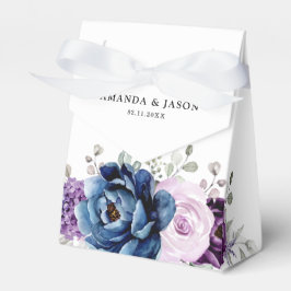 Caja Para Regalos Duste Blue Purple Blooms Boda Gracias