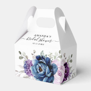 Caja Para Regalos Duste Blue Purple Lilac Flores Británicas