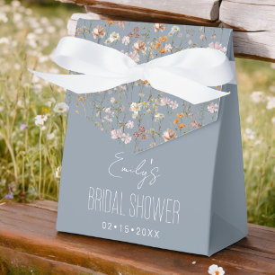 Caja Para Regalos Duste Blue Wildflower Boho Bridal Shower En Bloom