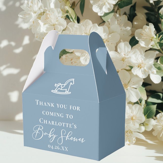 Caja Para Regalos Dusty Blue Baby Shower personalizado (Subido por el creador)