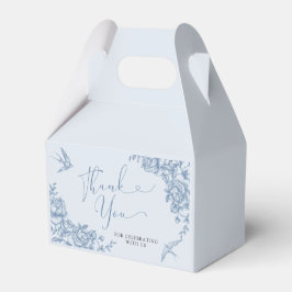 Caja Para Regalos Dusty Blue Chinoiserie Bridal Shower Favxes