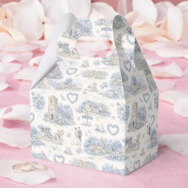 Caja Para Regalos Dusty Blue English Village Wedding Watercolor