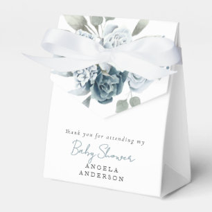 Caja Para Regalos Dusty Blue Floral Baby Shower