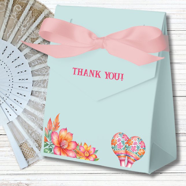 Caja Para Regalos Dusty Blue Floral Fiesta Baby Shower mexicano (Subido por el creador)