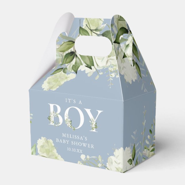 Caja Para Regalos Dusty Blue It A Boy Greeneration Baby Shower (Front Side)