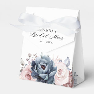 Caja Para Regalos Dusty Blue Mauve Rosa Slate Floral Bridal Shower