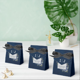 Caja Para Regalos Dusty Blue Navy Champagne Boda de Marfil