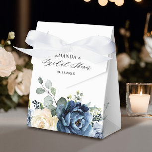 Caja Para Regalos Dusty Blue Navy Champagne Ivory Bridal Shower Favo