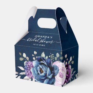 Caja Para Regalos Dusty Blue Purple Lilac florece Bridal Shower Favo