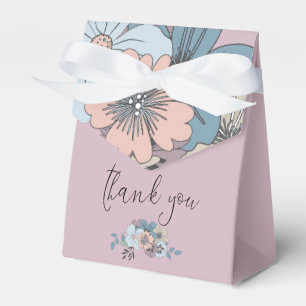Caja Para Regalos Dusty Blue Salmon Pink Foral Names Fecha Gracias