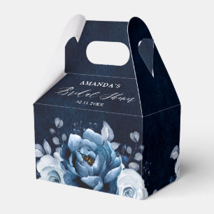 Caja Para Regalos Dusty Blue Slate Navy Botanal Bridal Shower