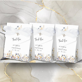 Caja Para Regalos Dusty Blue Wildflowers BOHO Boda Gracias