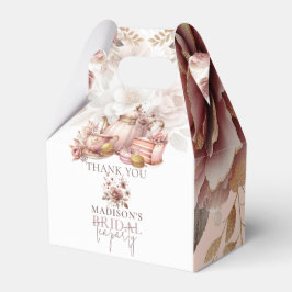Caja Para Regalos Dusty Pink Gold Bridal Tea Shower personalizado