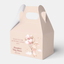 Caja Para Regalos Dusty Pink Woodland Bunny Rabbit Baby Shower