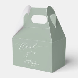 Caja Para Regalos Dusty Sage Green Bridal Shower Gracias