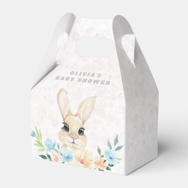 Caja Para Regalos Easter Bunny Boho Chica Rainbow Baby Shower (Front Side)