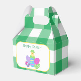 Caja Para Regalos EASTER Chick Eggs and bold green check 