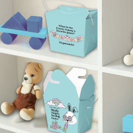 Caja Para Regalos Easter Favor Box Retro Flower Power Bunny 