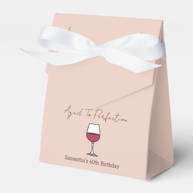Caja Para Regalos Edad A Perfección Vino 60 cumpleaños (Front Side)