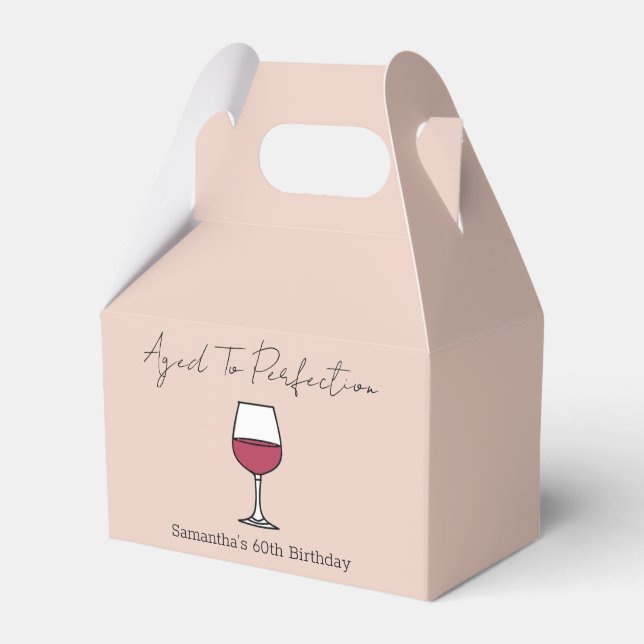 Caja Para Regalos Edad A Perfección Vino 60 cumpleaños (Front Side)