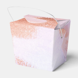 Caja Para Regalos Efecto de pintura de textura de rosa dorado y sere