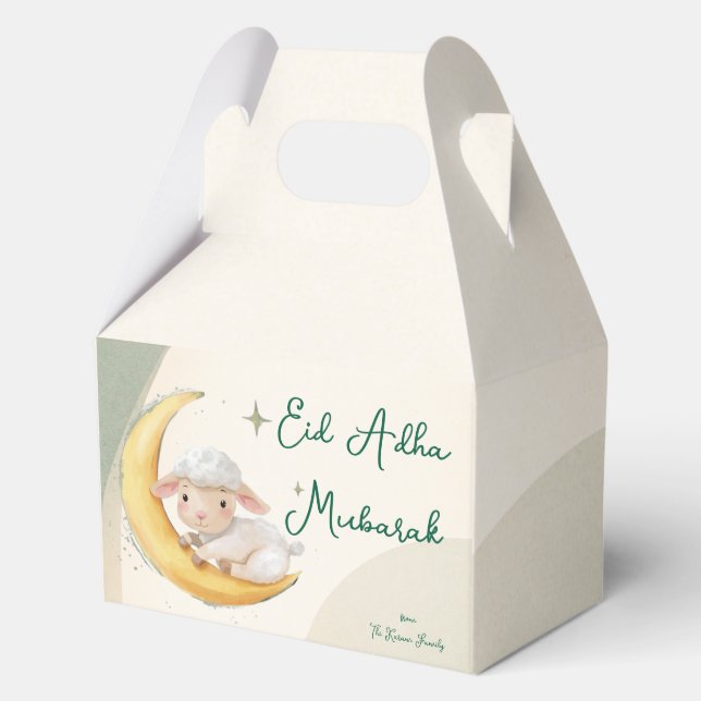 Caja Para Regalos Eid  Al Adha Dusty Green Kids Treat (Anverso)