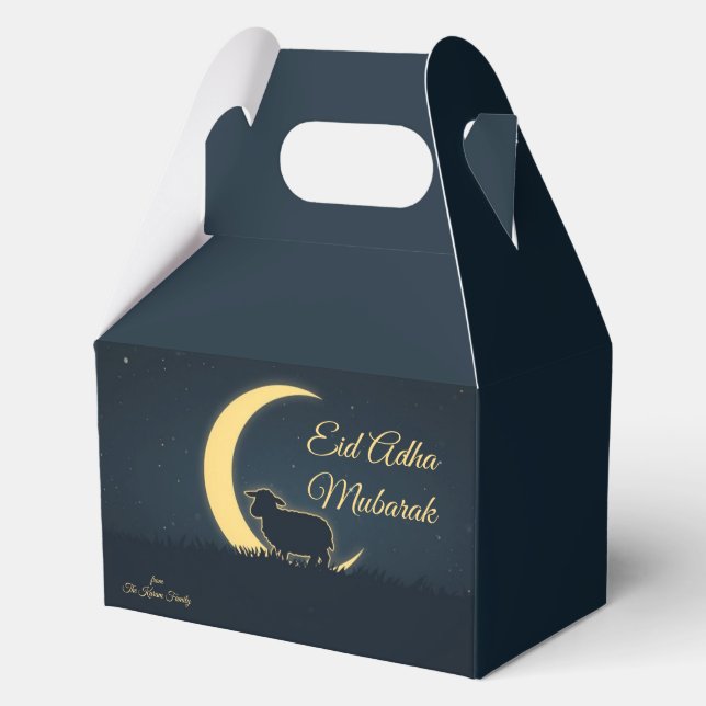 Caja Para Regalos Eid  Al Adha Mubarak  Elegant Dinner  (Reverso )