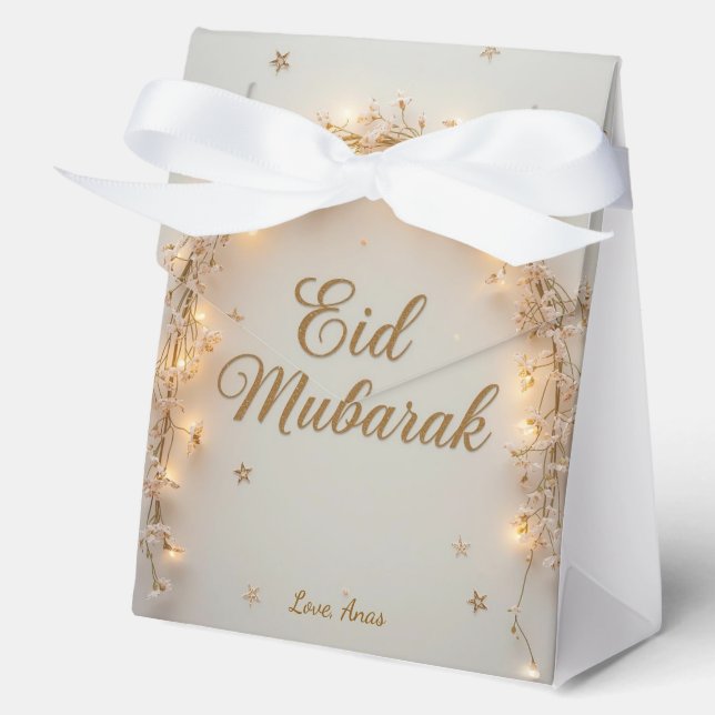 Caja Para Regalos Eid Mubarak Personalizado (Anverso)