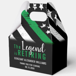 Caja Para Regalos Ejército Fiesta de Jubilación Militar Línea Verde 