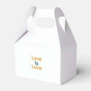 Caja Para Regalos El amor es amor naranja azul orgullo colorido LGBT