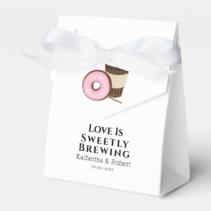 Caja Para Regalos El amor es café dulce y donut   BODA