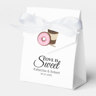 Caja Para Regalos El amor es café dulce y donut   BODA